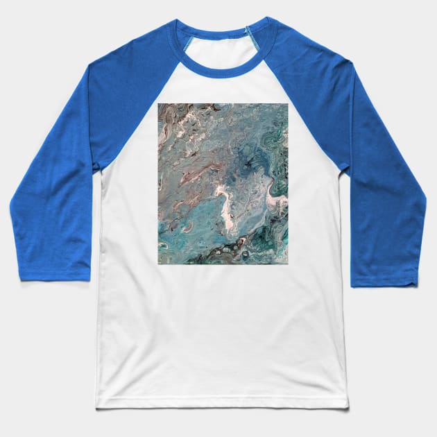 Springfloden Fluid Art Baseball T-Shirt by Stacey-Design
